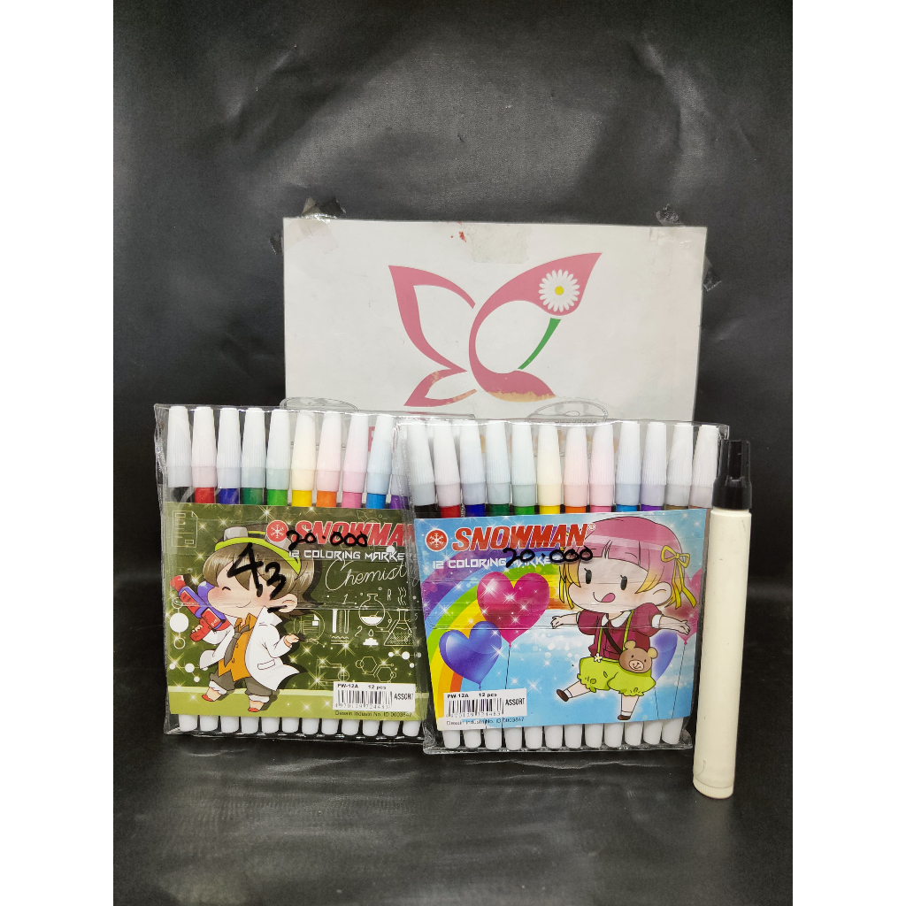 

Spidol Snowman Kecil//Spidol Warna-Warni//Spidol isi 12//Spidol Snowman