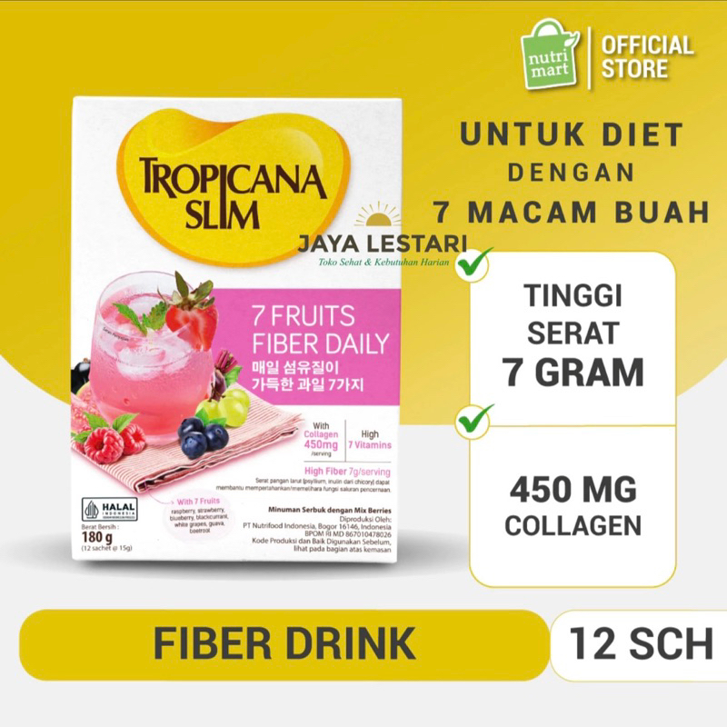 

Tropicana Slim 7 Fruits Fiber Daily Drink (Isi 12 Sachet/Box) (12x15g)