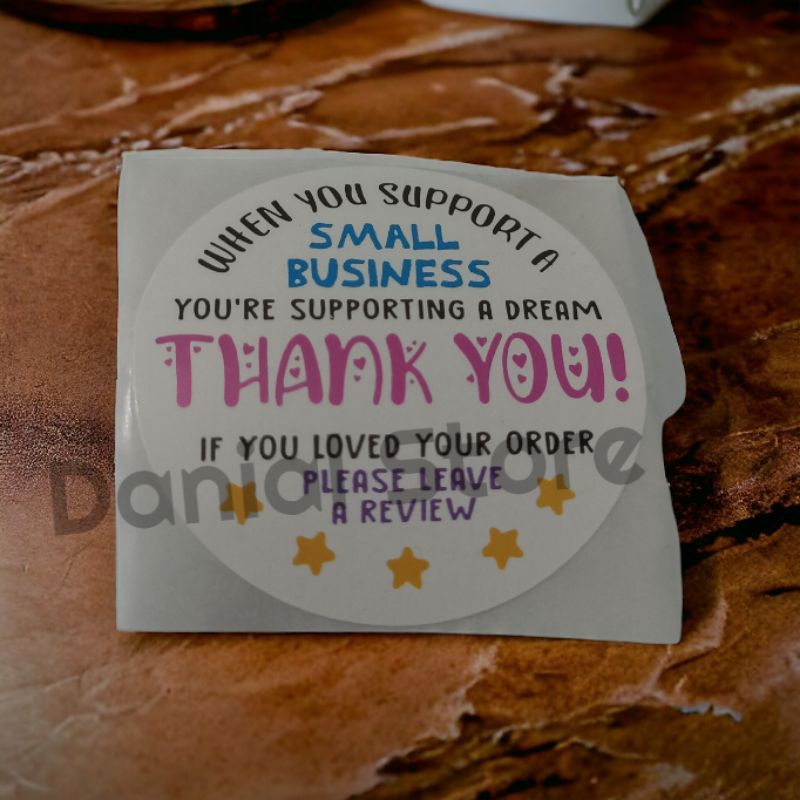 

Stiker "Thank You!" Bulat 3,8cm x 3,8cm