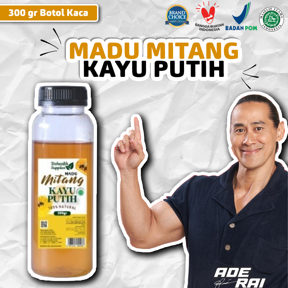 

Dehealth Supplies Madu Kayu Putih 300gr Mitang Raw Honey Botol Kaca Asli Murni Nektar Pure