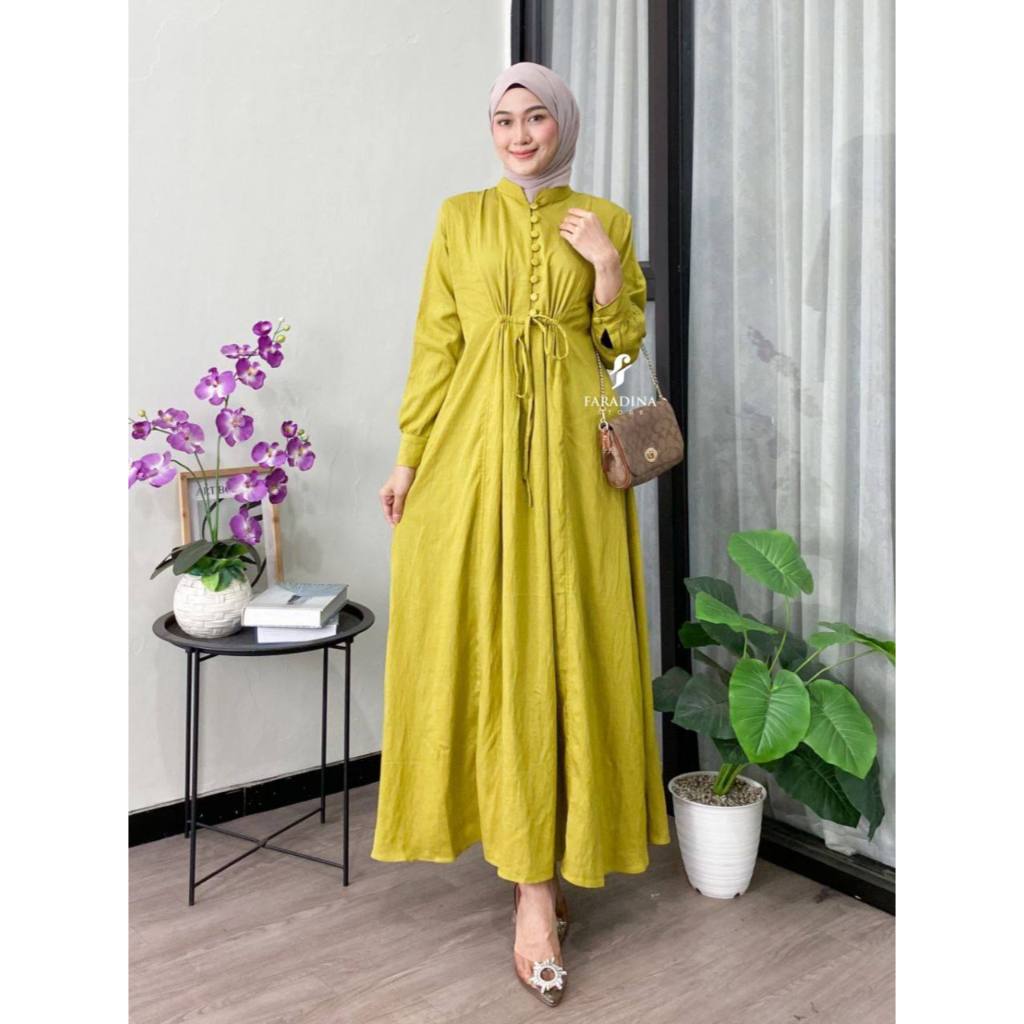 Faradina Exclusive Essy Dress Linen Premium