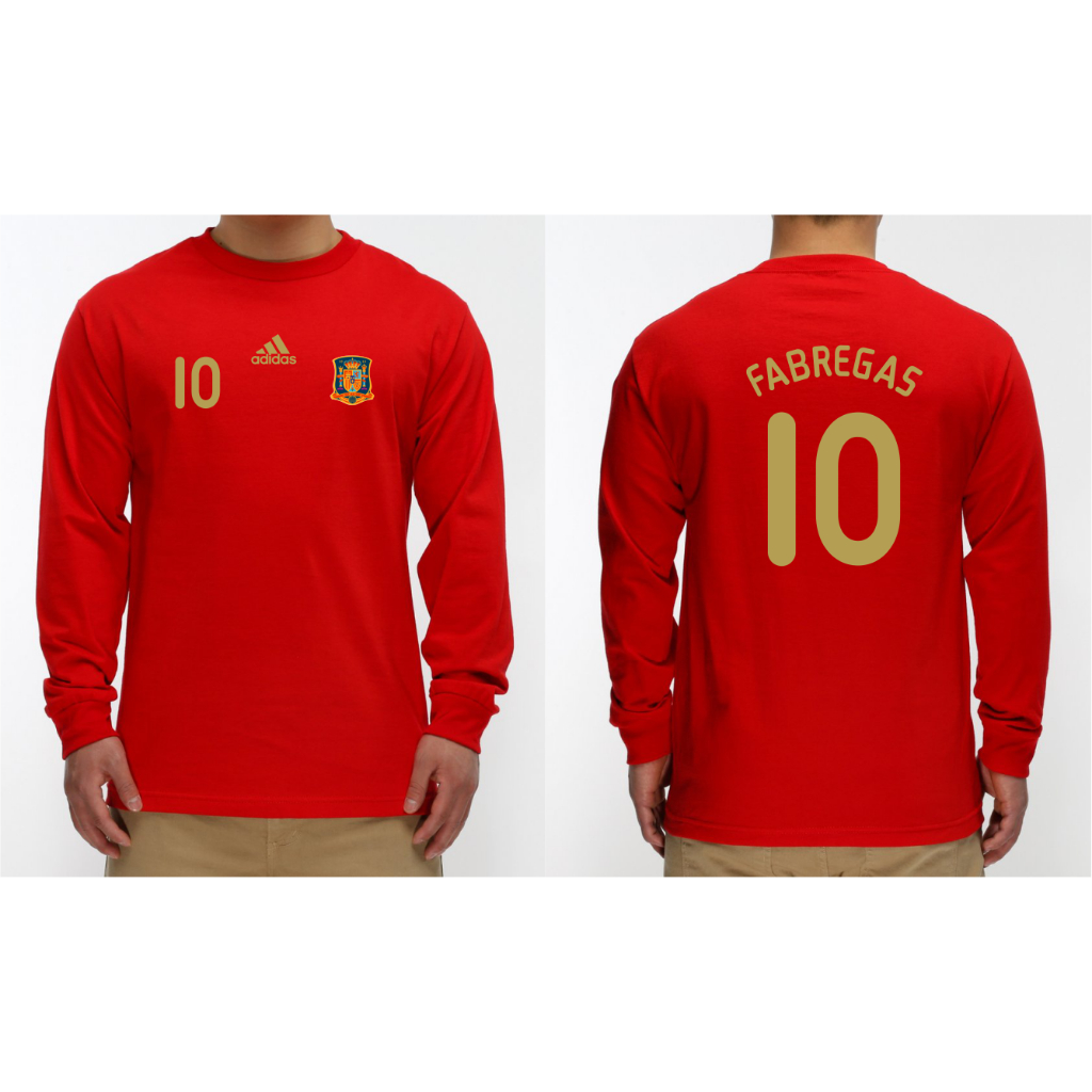 T-SHIRT KAOS SPANYOL EURO 2008 FABREGAS LENGAN PANJANG
