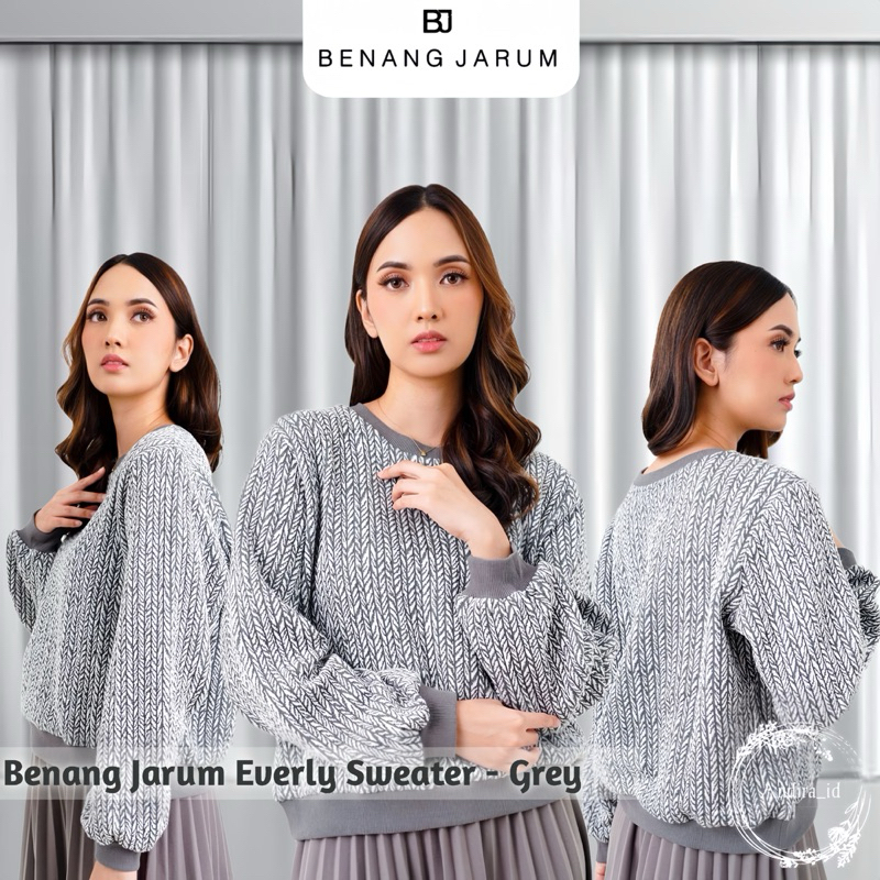 New Benang Jarum x Buttonscarves Everly Sweater - Grey