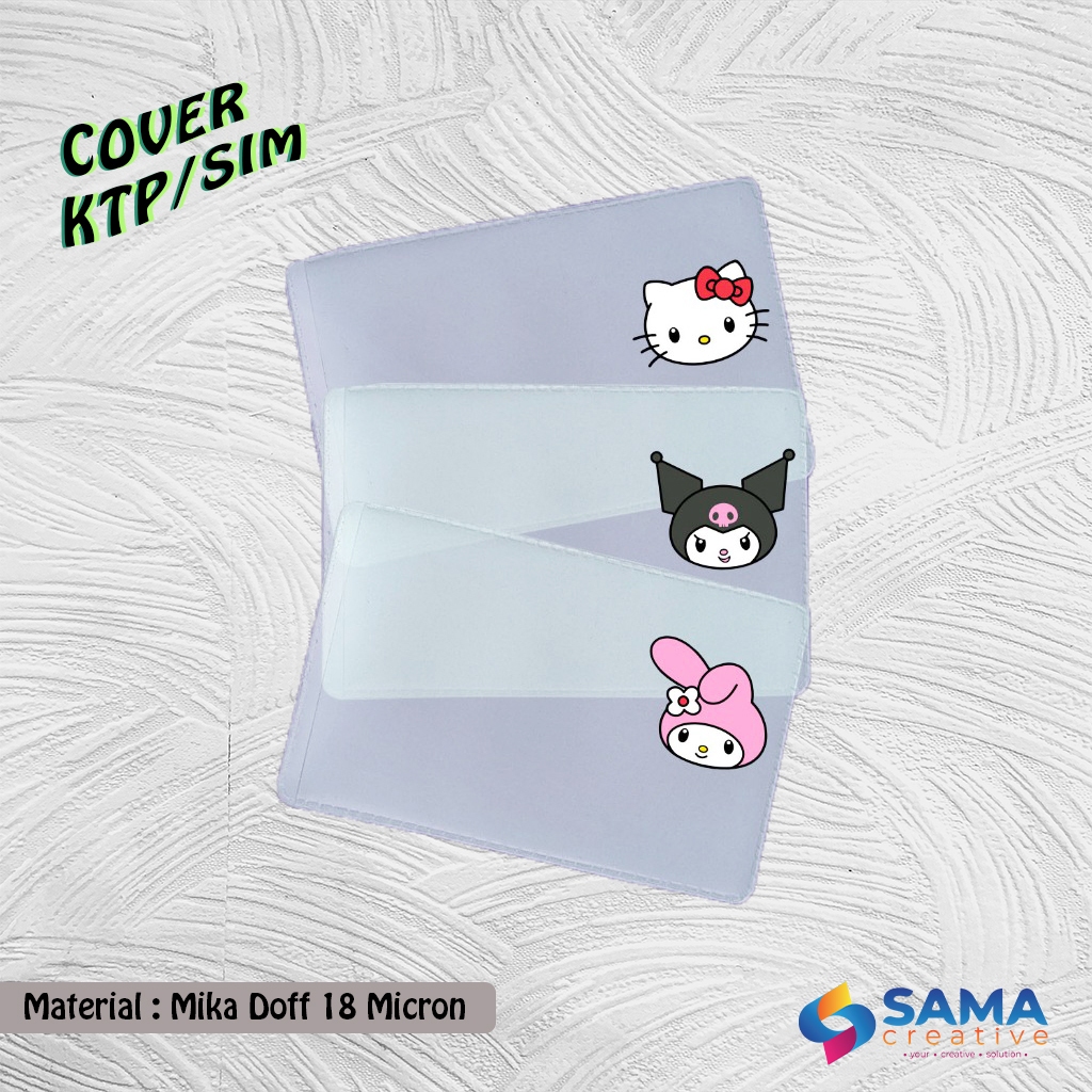 

Sanrio - Cover KTP / SIM Karakter Unik - Sarung Plastik Mika Pelindung Kartu Hello Kitty My Melody Korumi
