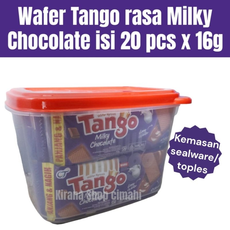 

WAFER TANGO MILKY CHOCOLATE ISI 20 PCS GRATIS TOPLES SEALWARE