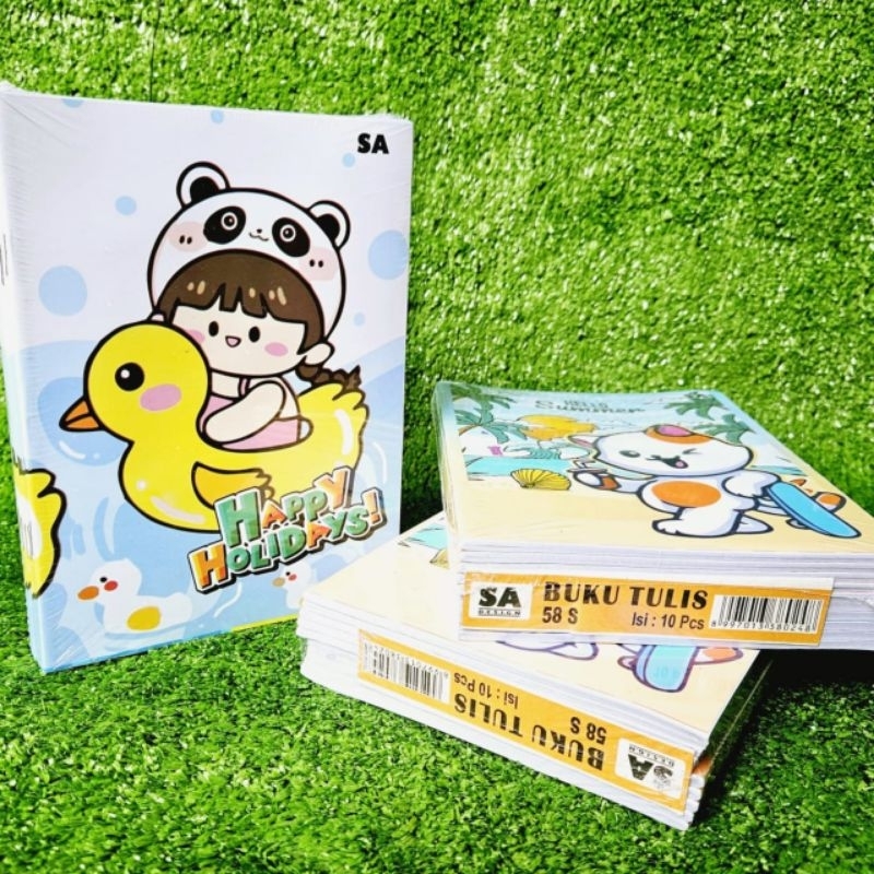 

buku tulis murah 58 lembar 1 pack isi 10 buku