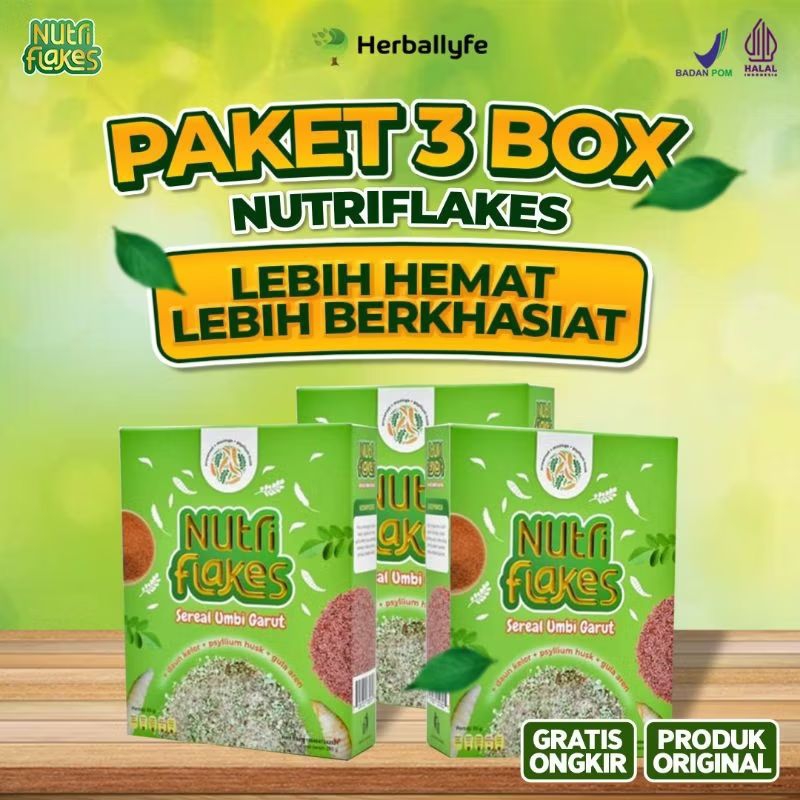

Paket 3 Box NutriFlakes Asli Susu Serial Solusi Untuk Mengatasi Asam Lambung Original Ampuh