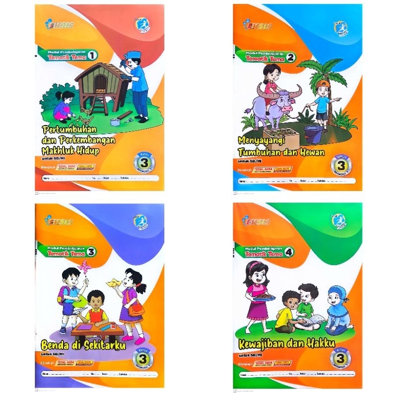 LKS SD MI TEMATIK KELAS 3 TEMA 1 2 3 4  SEMESTER 1 GANJIL TA.2024/2025  KURIKULUM 2013 | EKSIS