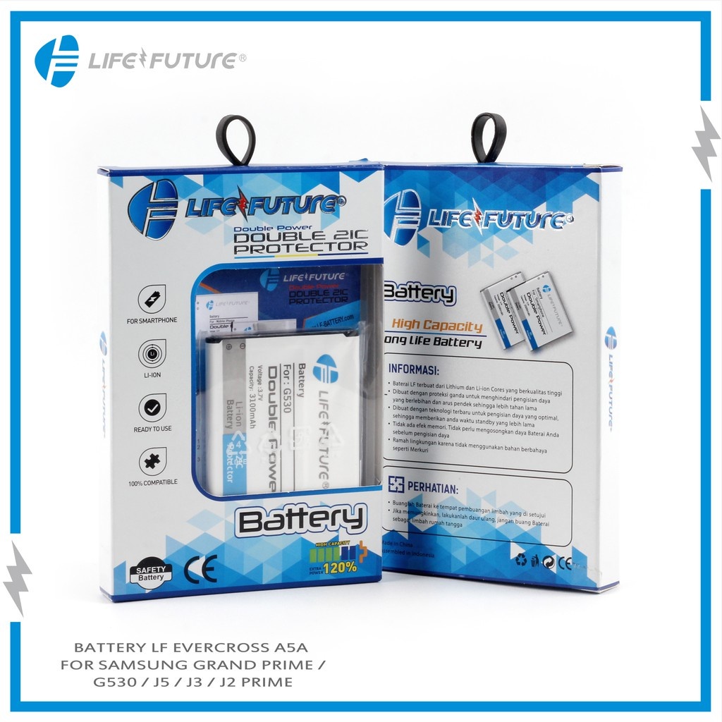 Battery / Batrai / Baterai double power life future 3100mAh Samsung Grand Prime / G530 / J5 / J3 /J2