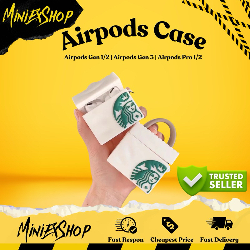 Airpods case TAS STARBUCKS silicone rubber Airpods gen 1 / Airpods gen 2 / Airpods gen 3 / Airpods P