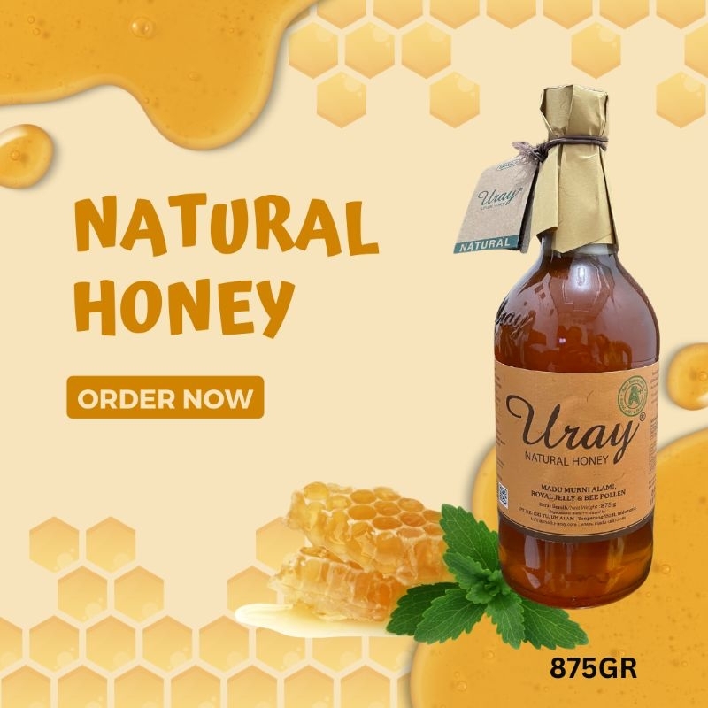 

Madu Uray Natural Honey 875Gr | Madu Hutan Asli | Madu Murni Alami | Royal Jelly dan Bee Polen