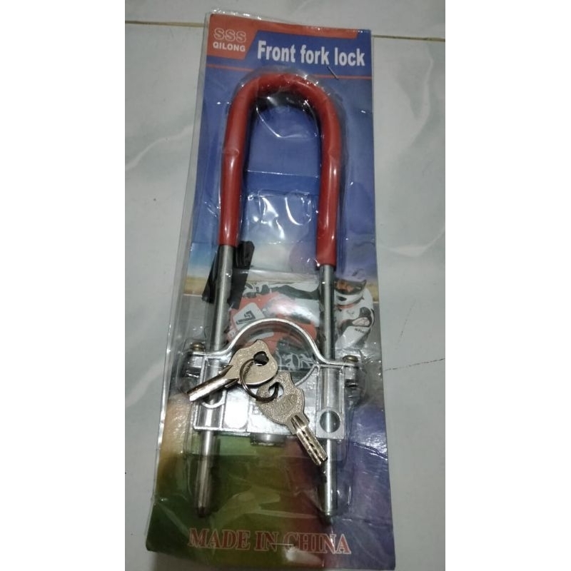 KUNCI GARPU PENGAMAN MOTOR HONDA YAMAHA UNIVERSAL BESI TEBEL