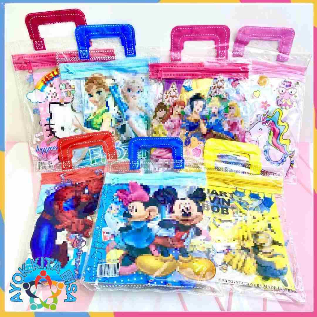 

AKB Alat Tulis Set 6IN1 Stationery Set Lucu Karakter Kartun Perlengkapan Sekolah Anak-Anak TK Souvenir Ulang Tahun Anak Alat Tulis Birthday Souvenir Hampers 6 IN 1