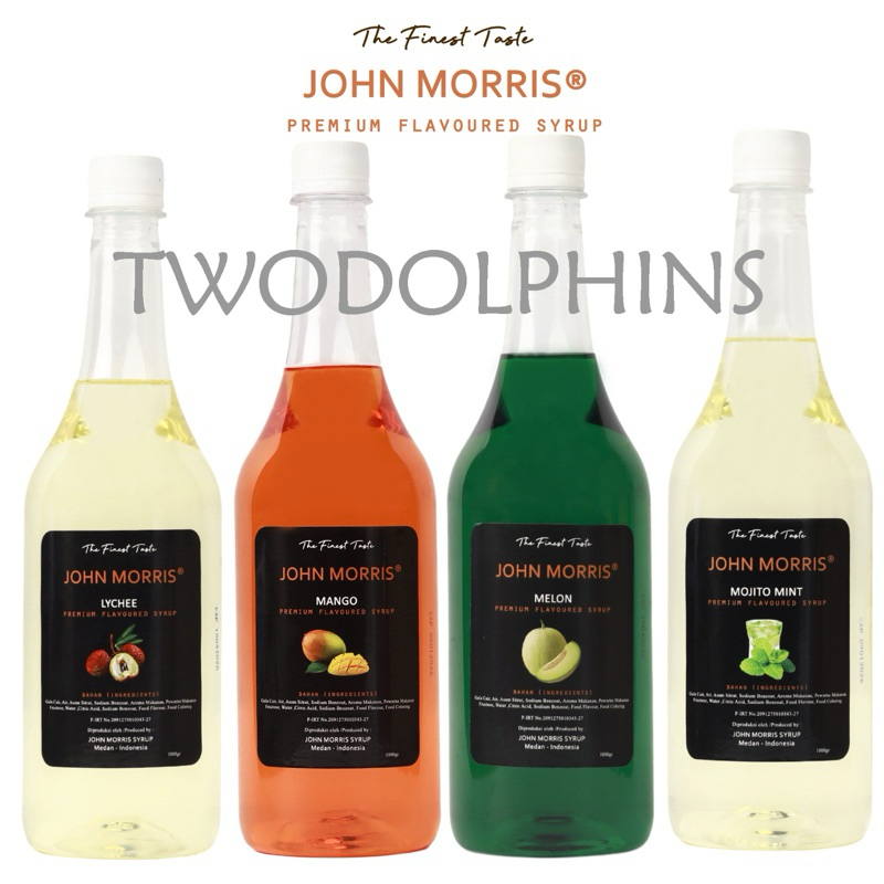 

TWODOLPHINS John Morris Syrup Lychee / Mango / Melon / Mojito Mint 1000 gr