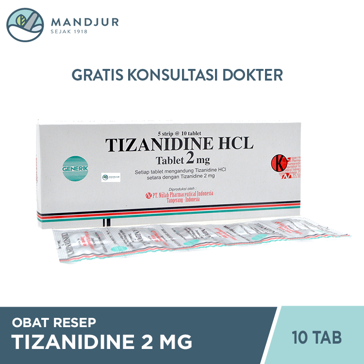Tizanidine 2 mg 10 Tablet
