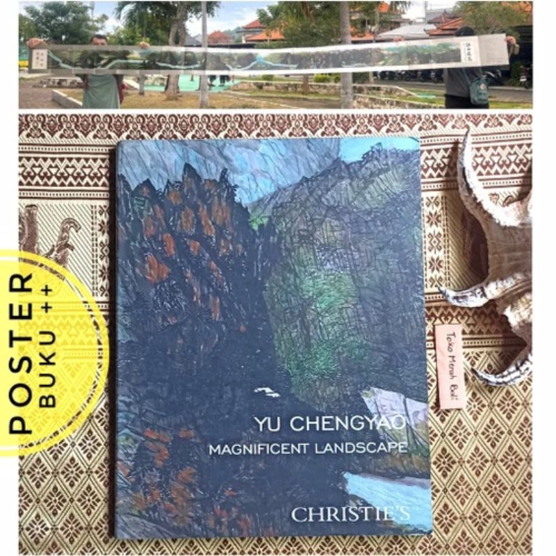 Buku dan poster Magnificent Landscape pelukis China Yu Chengyao katalog Chinese 20th Century Art Chr