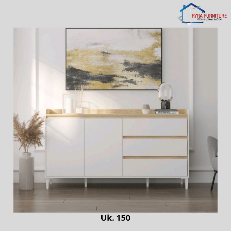 CUBIC - LIVINA SB 150 - RAK SERBAGUNA/SIDEBOARD MINIMALIS MODERN/BUFET ESTETIK