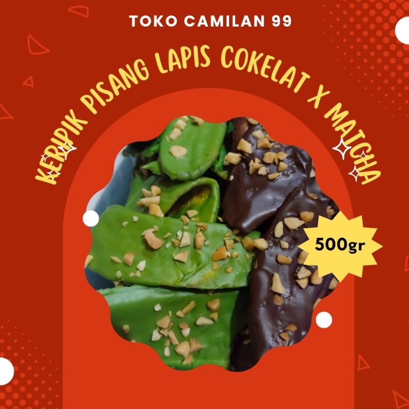 

keripik pisang lapis cokelat x matcha