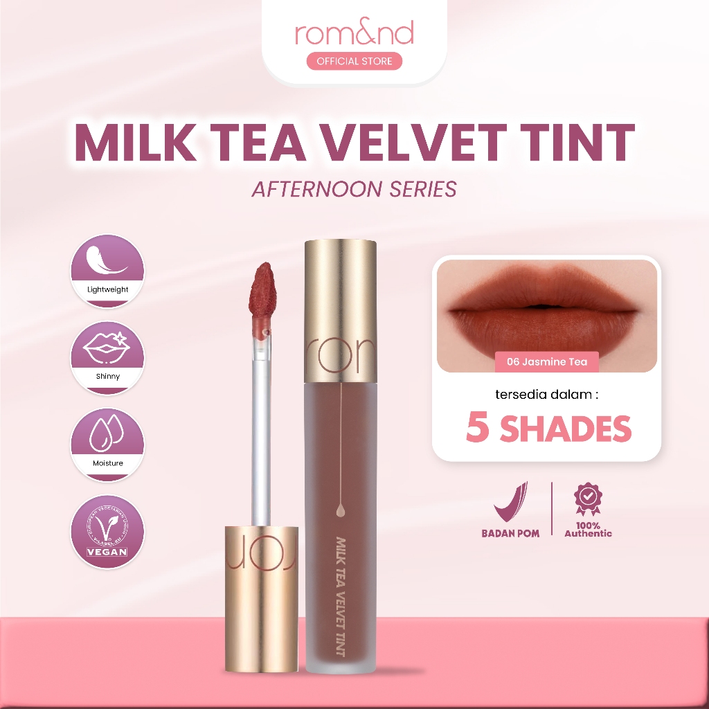 ROMAND - Milk Tea Velvet Tint Afternoon Tea Series [LIP CREAM- VELVET MATTE FINISH]