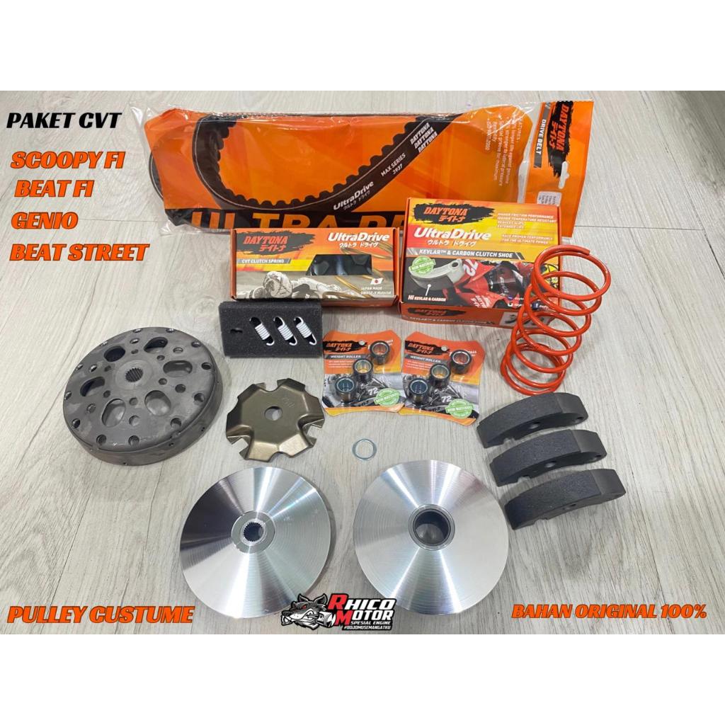 PAKET UPGRADE CVT FULL KIRIAN CUSTUME. SCOOPY FI, BEAT FI, GENIO FI, BEAT STREET FI