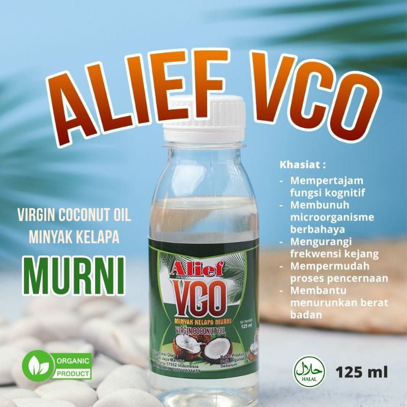 

VCO OIL 125ML MURNI/VIRGIN COCONUT OIL/MINYAK KELAPA MURNI/OBAT KESEHATAN