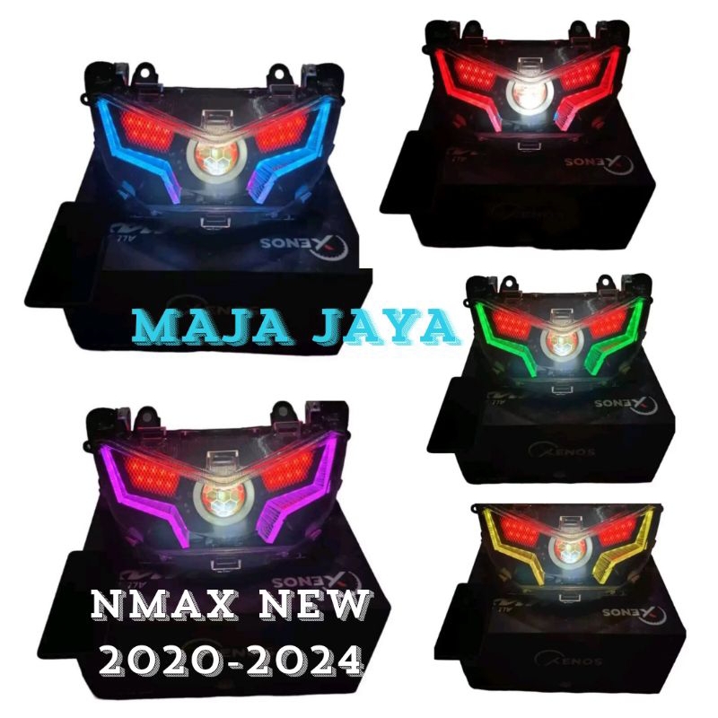Lampu depan Nmax new Projie BILED devil Eye Hexagonal Transformers Xenos mode App Running changing C
