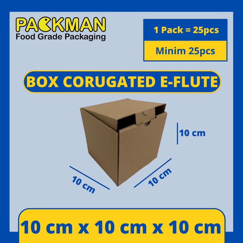

KARDUS 10x10x10 cm / BOX KARTON CORUGATED DIECUT E-FLUTE / AKSESORIS PACKING ONLINE
