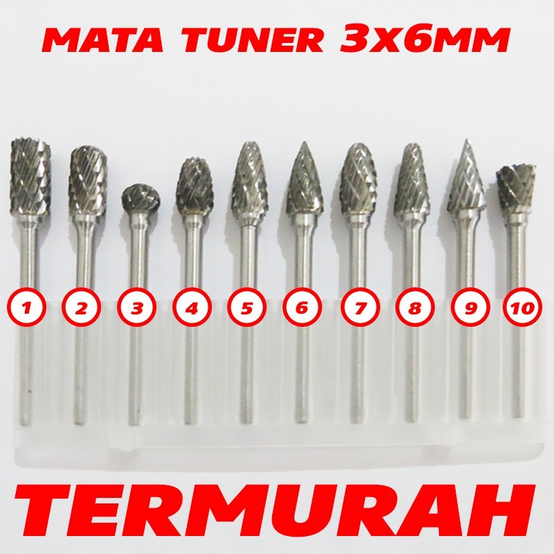 Mata Tuner Carbide / Mata Bor Tuner Porting Carbide Eceran Satuan / bor cun / cun porting / cuner