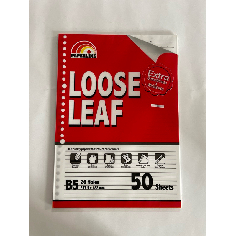 

LOOSE LEAF PAPERLINE LINE B5 50 SHEETS