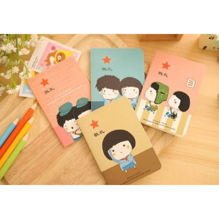 

Babygwenshop Random Notebook Bergaris Motif Karakter 85 x 120 mm / Buku Tulis Kecil / Book Mini