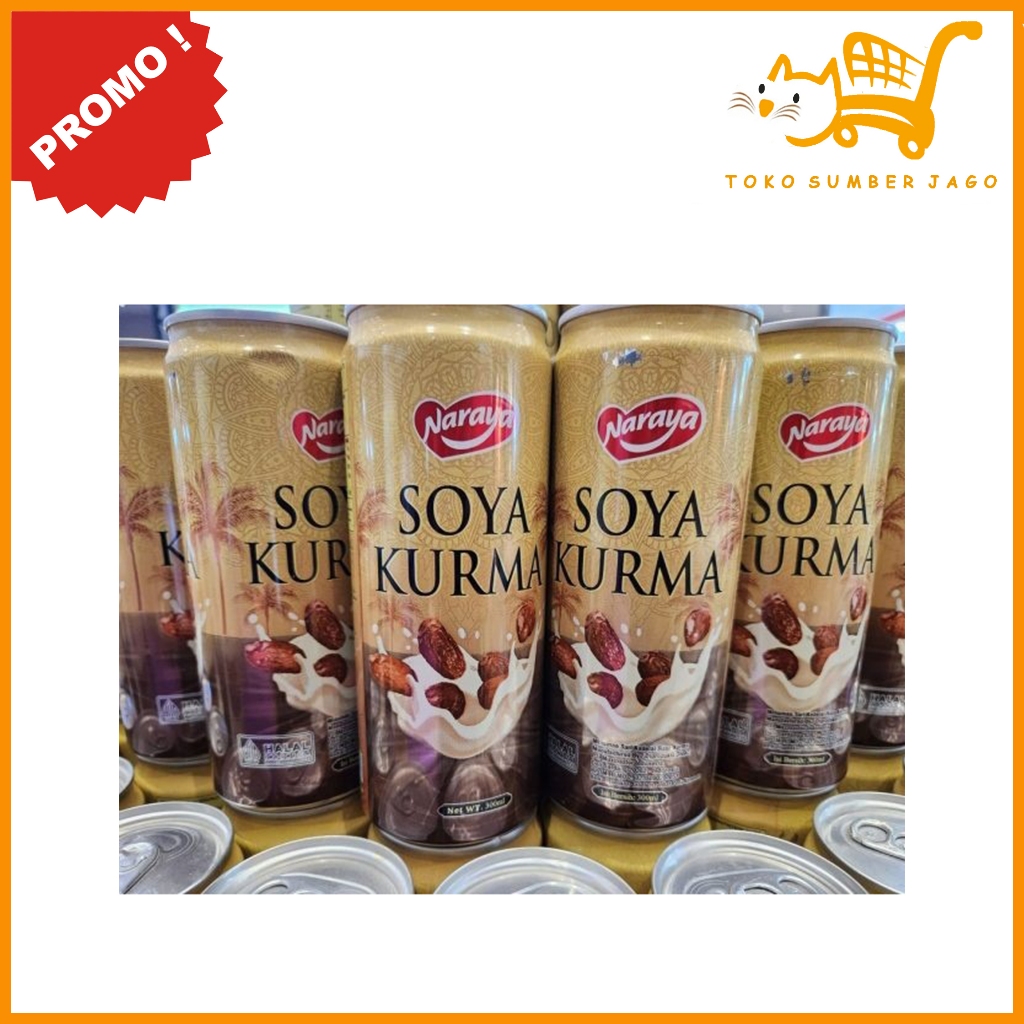 

Naraya Soya Kurma / Susu Kedelai Rasa Kurma Kaleng Minuman Bernutrisi 300ml