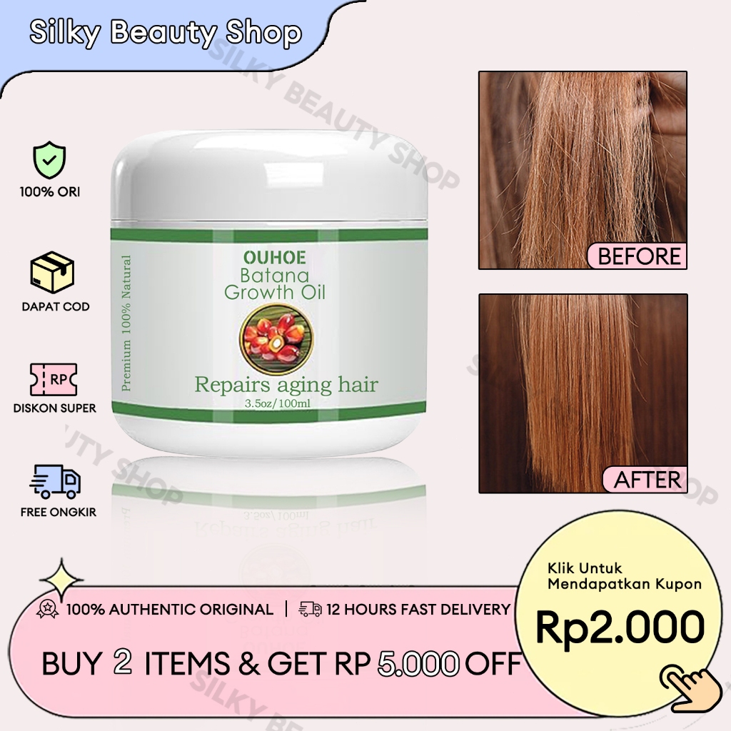 OUHOE Batana Hair Oil Cream 100ml Batana Oil For Hair Repairs Aging Hair Batana Hair Mask 100% Batan