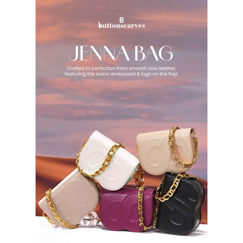 Jenna Bag Buttonscarves BS Sling Tas Wanita Kulit Original asli