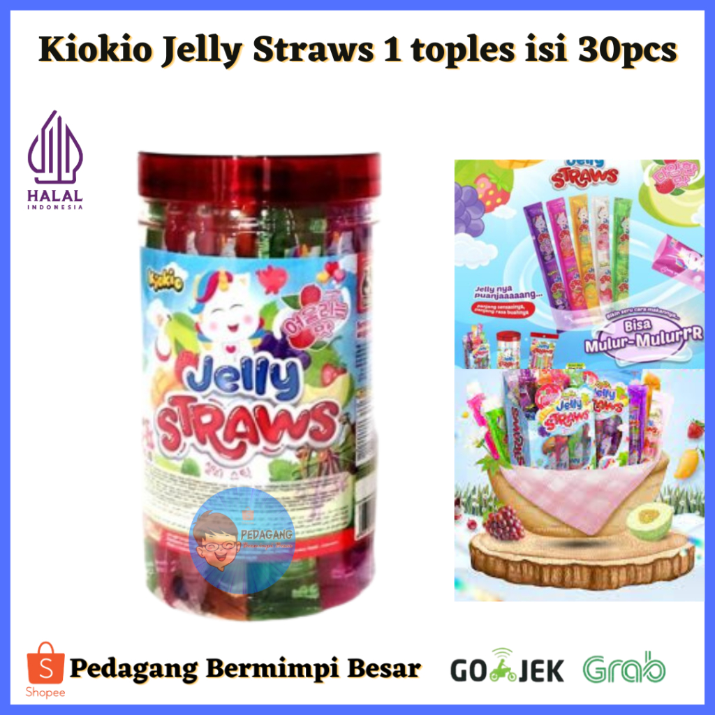 

KIOKIO JELLY STRAWS TOPLES ISI 30/ jelly straws kio kio