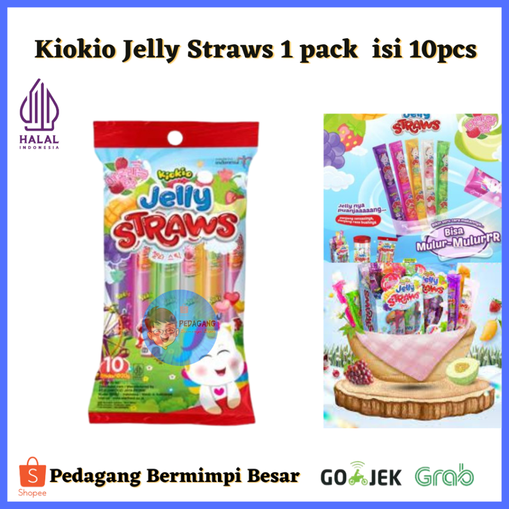 

KIOKIO JELLY STRAWS 1 PACK ISI 10/ jelly straws kio kio/ JELLY