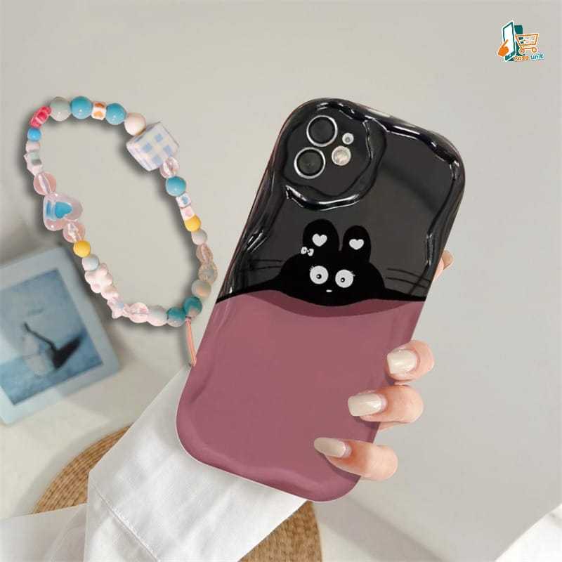 GL037 Premium Case Melting Black Cat Bracelet Softcase / Casing Hp for VIVO Y29 Y19S Y02 Y02T Y02 Y1
