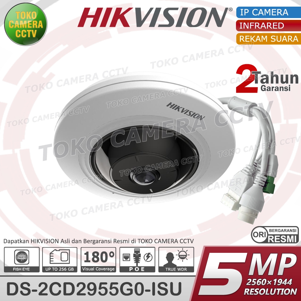 KAMERA CCTV FISHEYE PANORAMIC 180 360 HIKVISION IP CAMERA 5MP