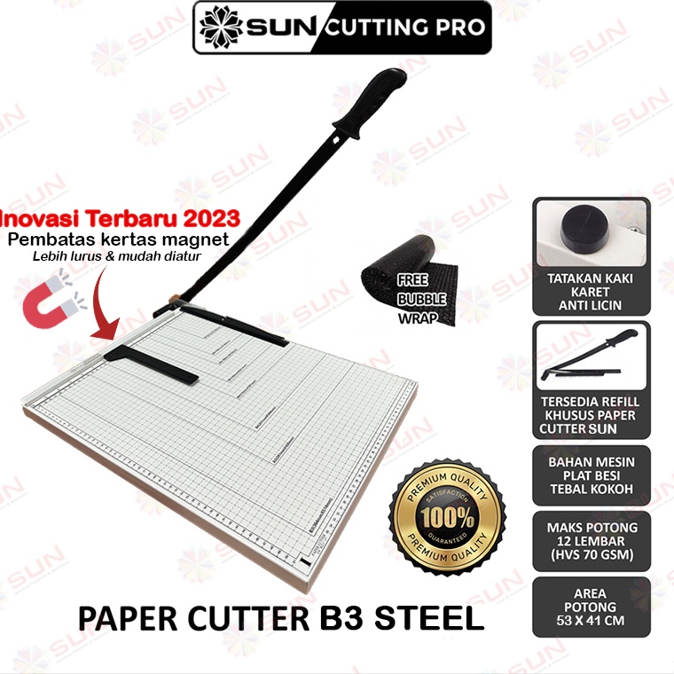 

Paper Cutter A3 A3 Alat Potong Mesin Pemotong Kertas HVS Sticker Dos PVC ID Card Yellow Board Art Paper Vinyl Bontax Camel Kertas Foto A5 A4 F4 B4 Glossy Silky Glossy Photo Paper A3 p P3K3