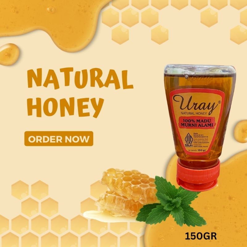 

Madu Uray Natural Honey 150Gr | Madu Hutan Asli | Madu Murni Alami