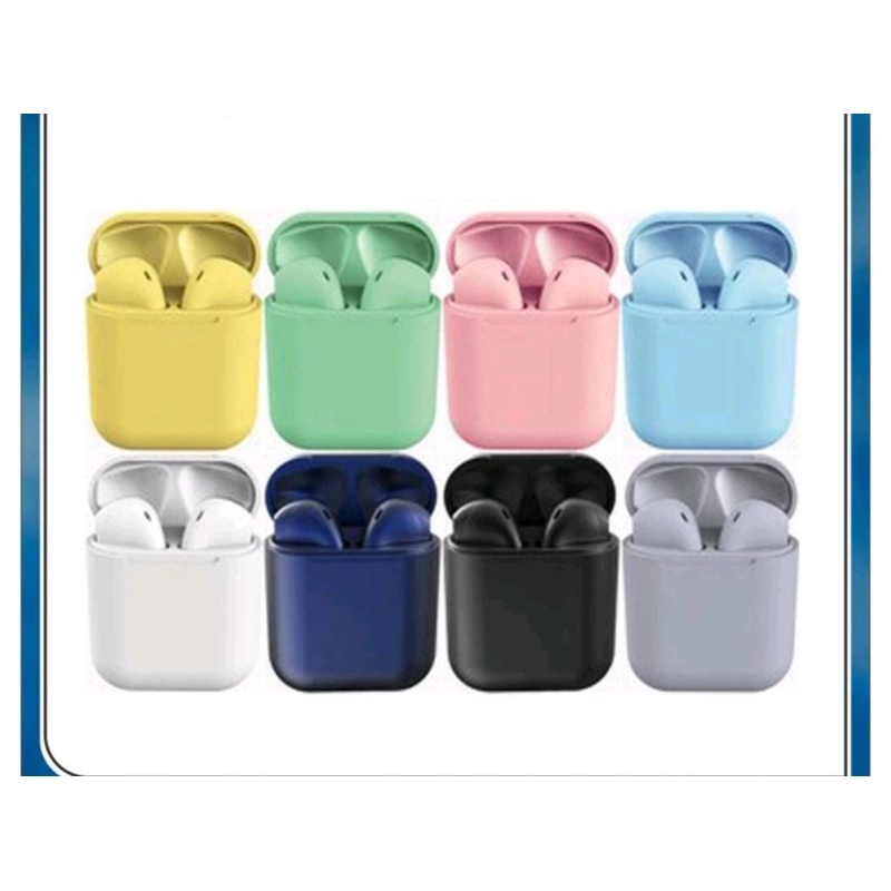 Headset Bluetooth inpods i12 MACARON / Gen 3 TWS / i12s airs pro macaroon Touch V5.0
