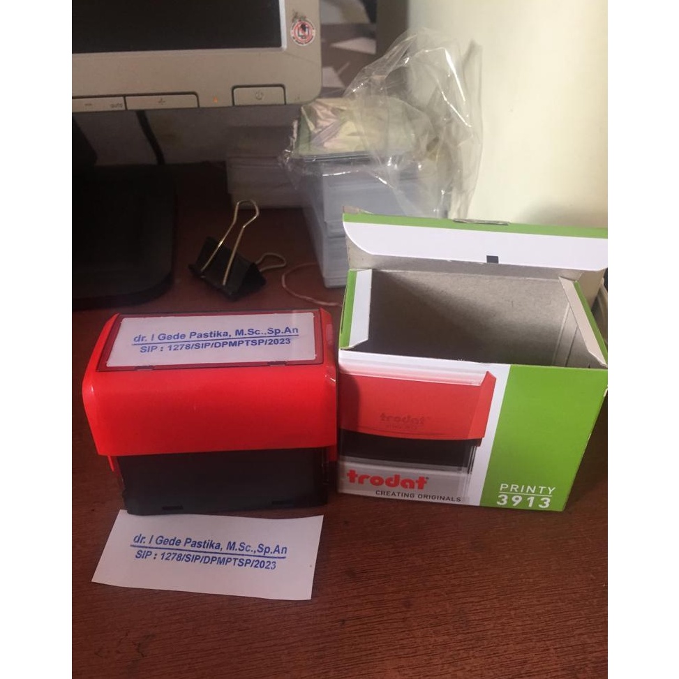 

Stempel Trodat Printy 3913 Nama Dokter Logo Custom c Q1K6