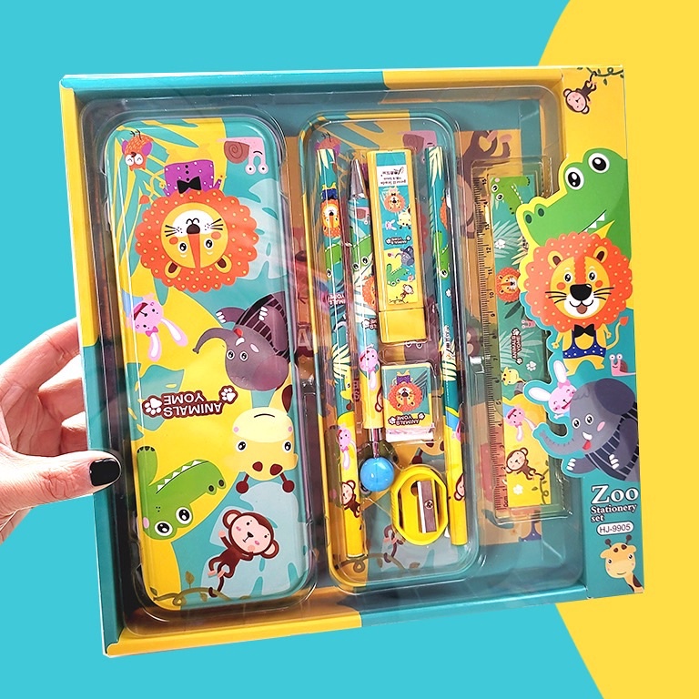 

DELTA Sekolah Kotak Pensil Alat TulisCute Stationery Untuk Hadiah Anak Kotak Pensil Anak Set 7In1 j B6S6