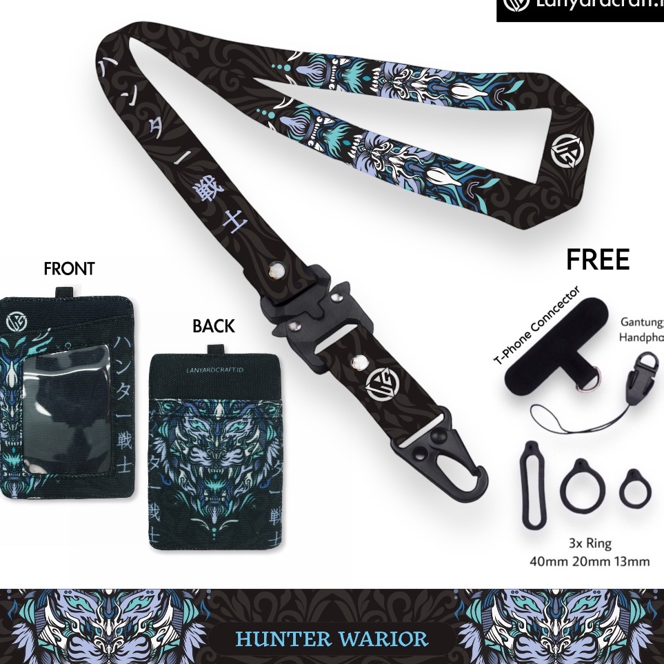 

LCID Lanyard Craft Hunter Warior V2 Gantungan Tali Holder Card Printing Hunter Warior series x N4R4