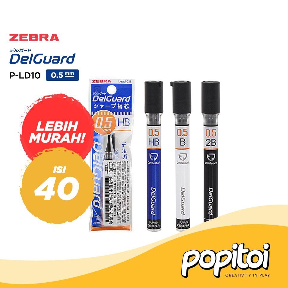 

Zebra DelGuard Pencil Lead Refill 5 mm isi pensil mekanik isi 4 pc c UT7