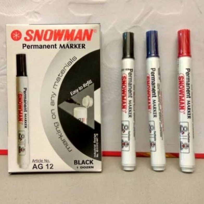 

1 LUSIN SPIDOL AG12 SNOWMAN PERMANEN MARKER SPIDOL SNOWMAN n Y6S8
