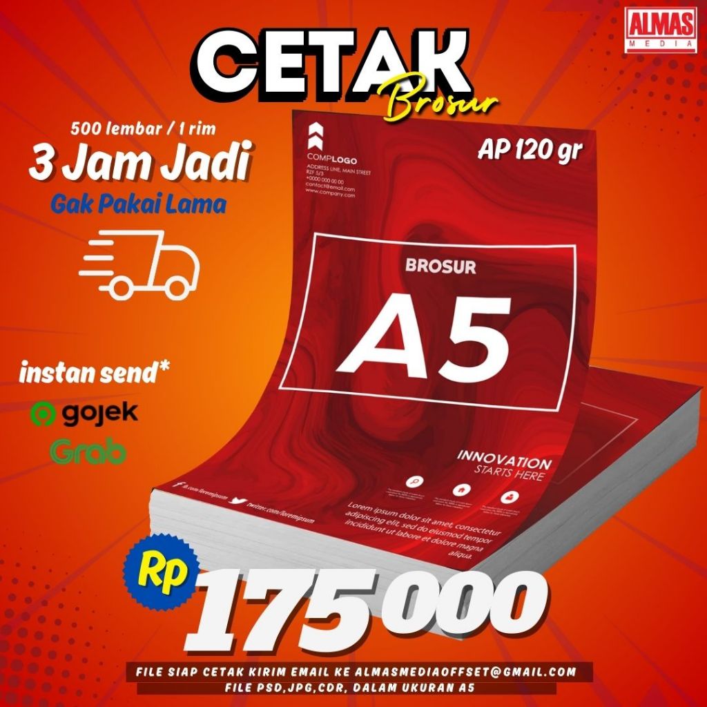 CETAK BROSUR cetak cepat brosur A5 AP120