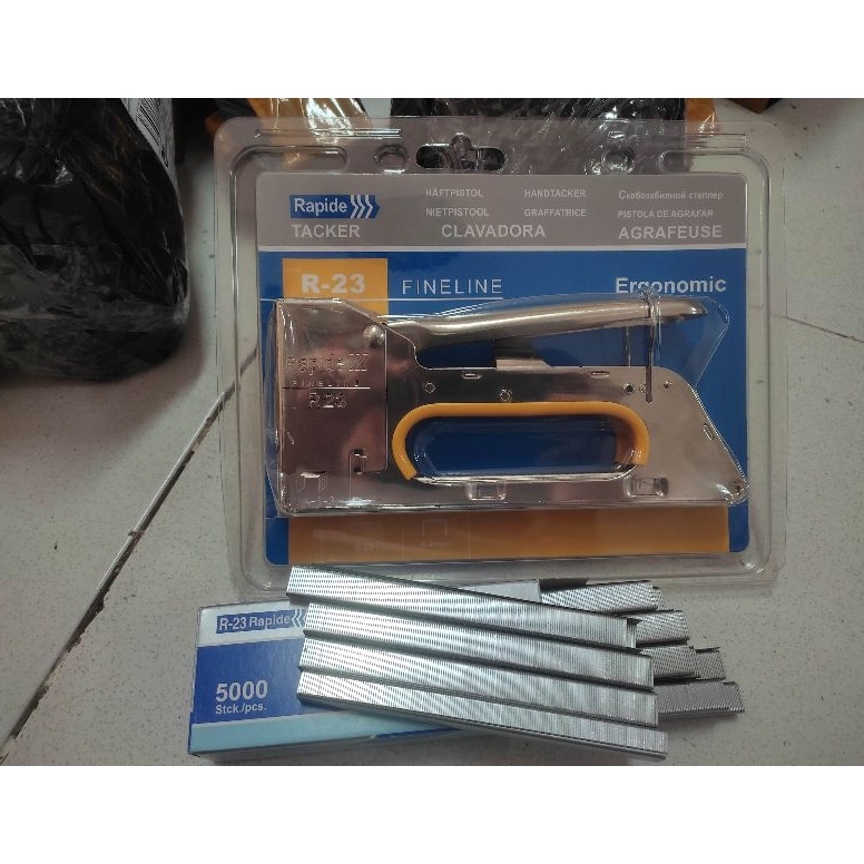 

Paket Rapide Staples Tangan Plus Isi Staples 136 138mm 5 Pcs Gun Tacker Rapide R23 Rapide Gun Staples Jok Tenda Terpal a T2J7