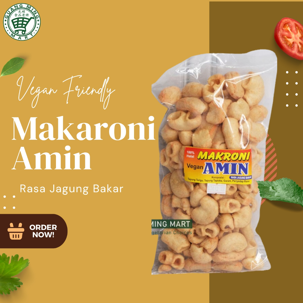 

Makaroni Amin Rasa Jagung Bakar Vegan & Vegetarian Friendly