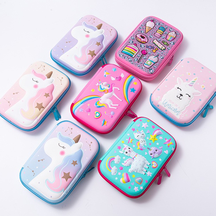 

Kotak Pensil Anak Tempat pensil 3D Timbul Hardcase astronot unicorn import kado ultah anak perempuan q K2A7