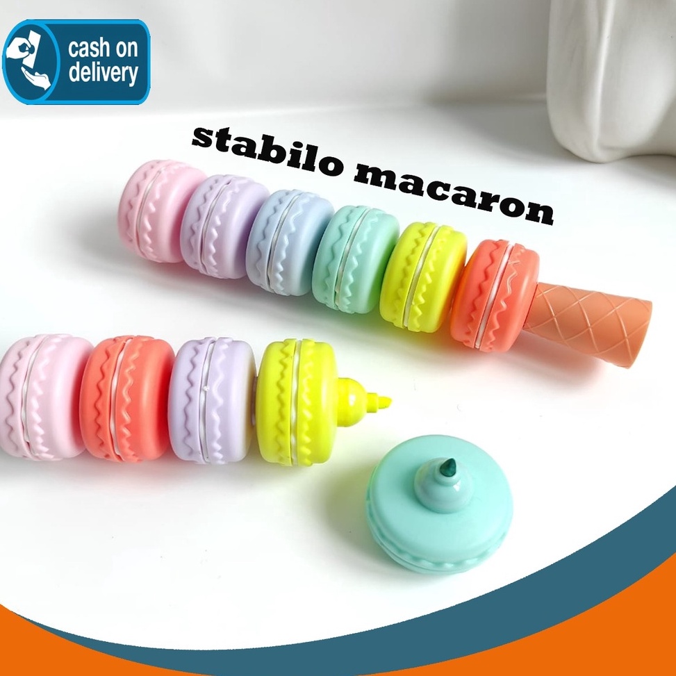

STABILO MAKARON MACARON ISI 6 WARNA HIGHLIGHTER SPIDOL PASTEL WARNA WARNI x X1I9